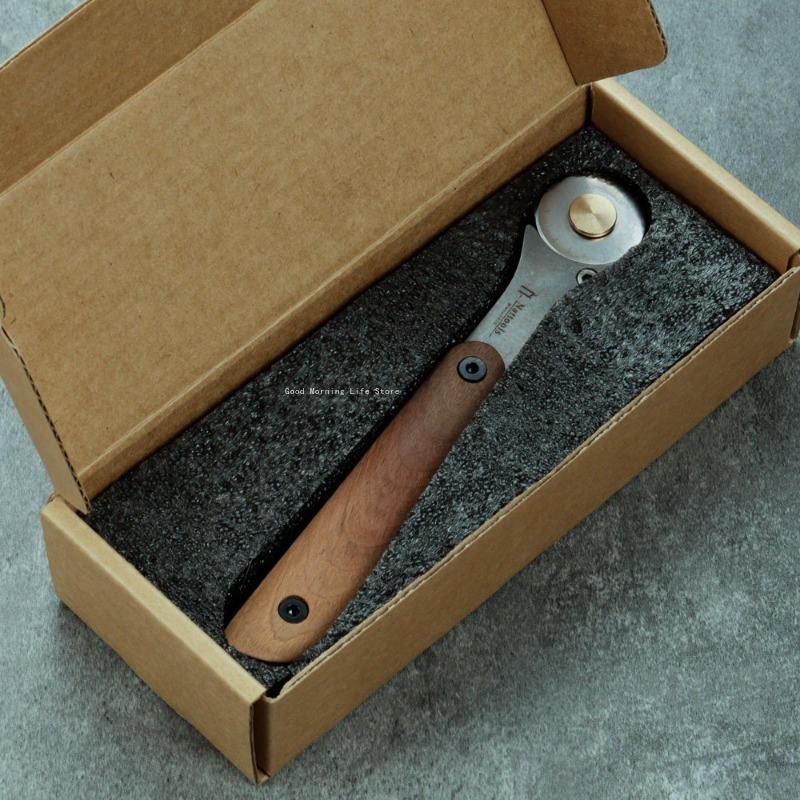 Round Knife Leatherwork - มีดกลิ้งโลหะขนาดเล็ก สแตนเลส ใบมีดกลม สำหรับงานหนัง เครื่องมือ DIY