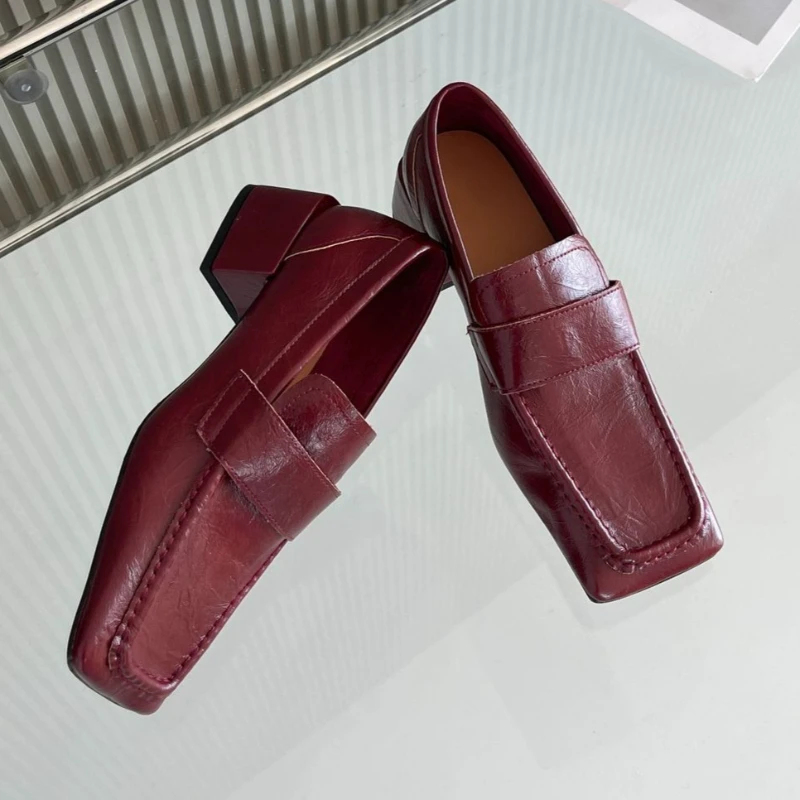 รองเท้าส้นหนาหัวเหลี่ยมสำหรับผ - Leatherwork Designs บทวิจารณ์และราคา