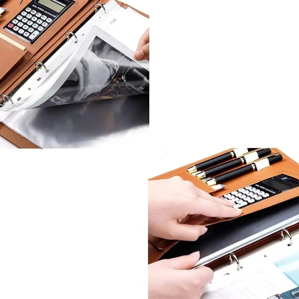 กระเป๋าเอกสารหนัง A4Pu พร้อมเค - Leather Work Folder บทวิจารณ์และราคา