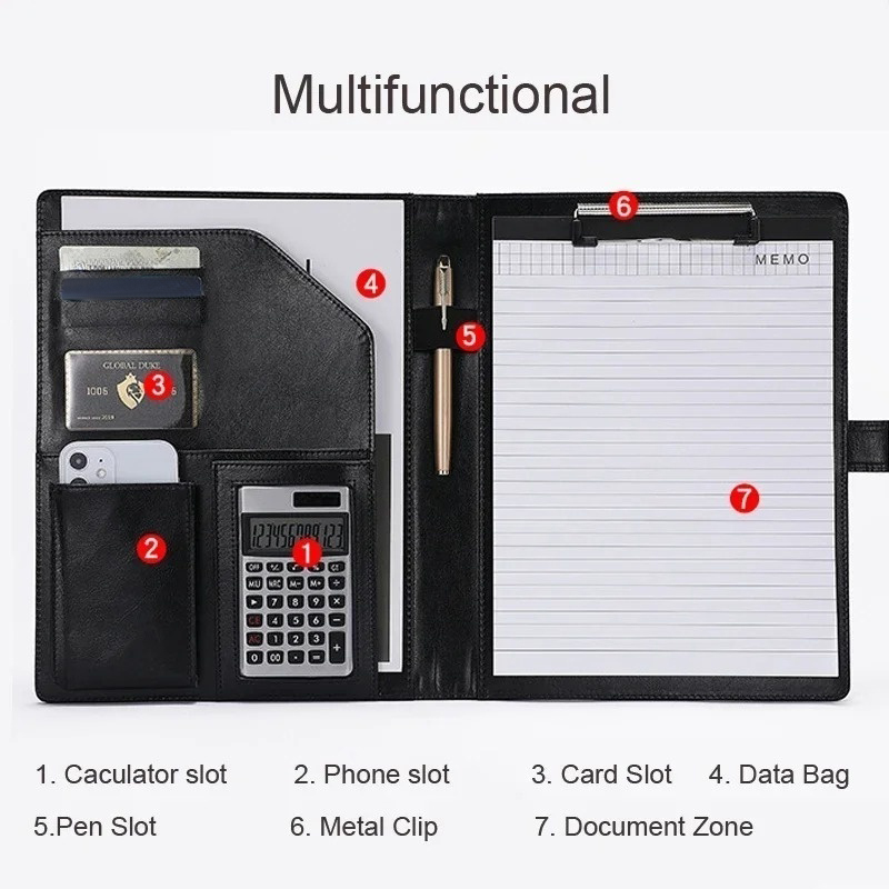 A4 หนัง Executive Portfolio โฟ - Leather Work Folder บทวิจารณ์และราคา