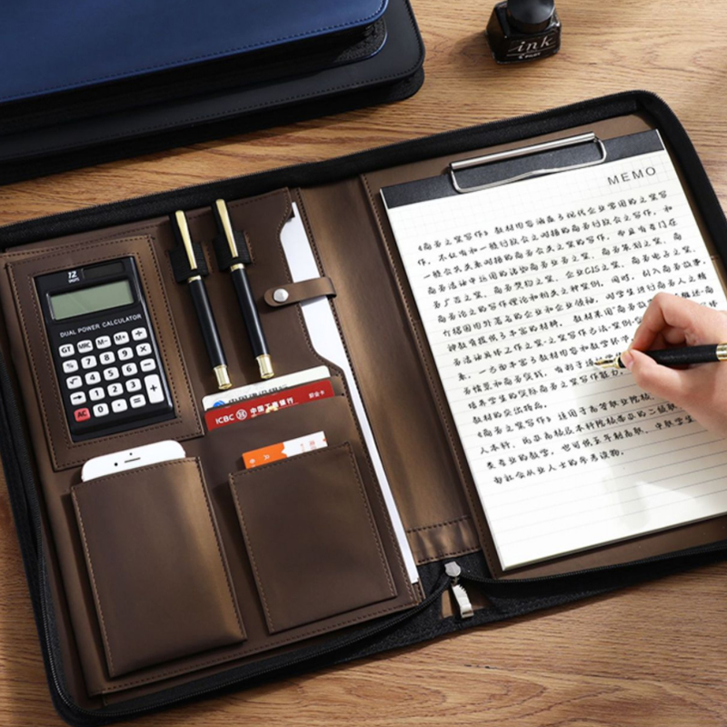 มัลติฟังก์ชั่น A4/A5 หนัง PU P - Leather Work Folder บทวิจารณ์และราคา