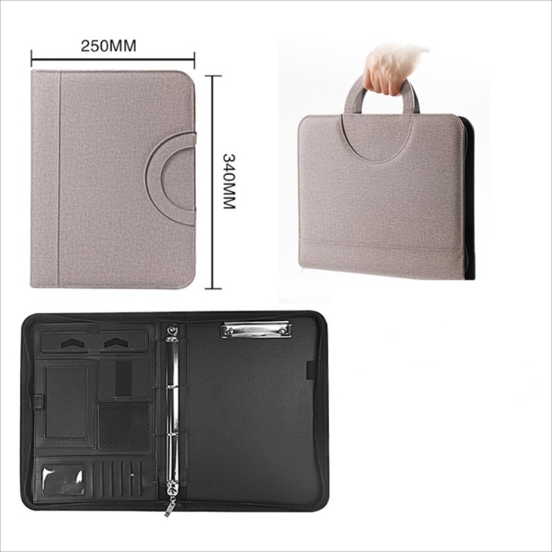 1 ชิ้น A4 หนัง PU ซิปแฟ้มโฟลเด - Leather Work Folder บทวิจารณ์และราคา